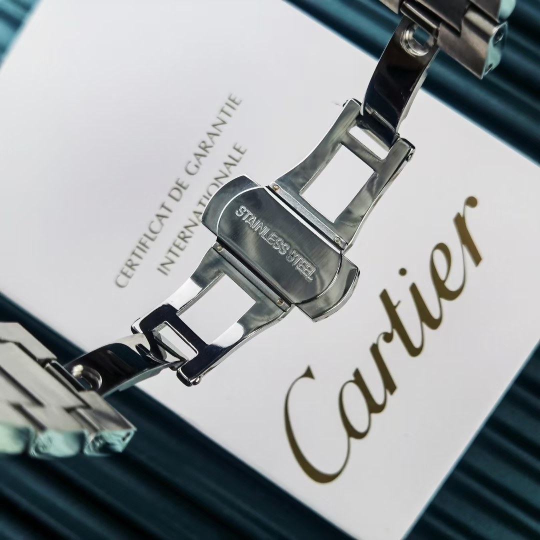 Cartier Blue Balloon Men's Classic Steel Band Watch