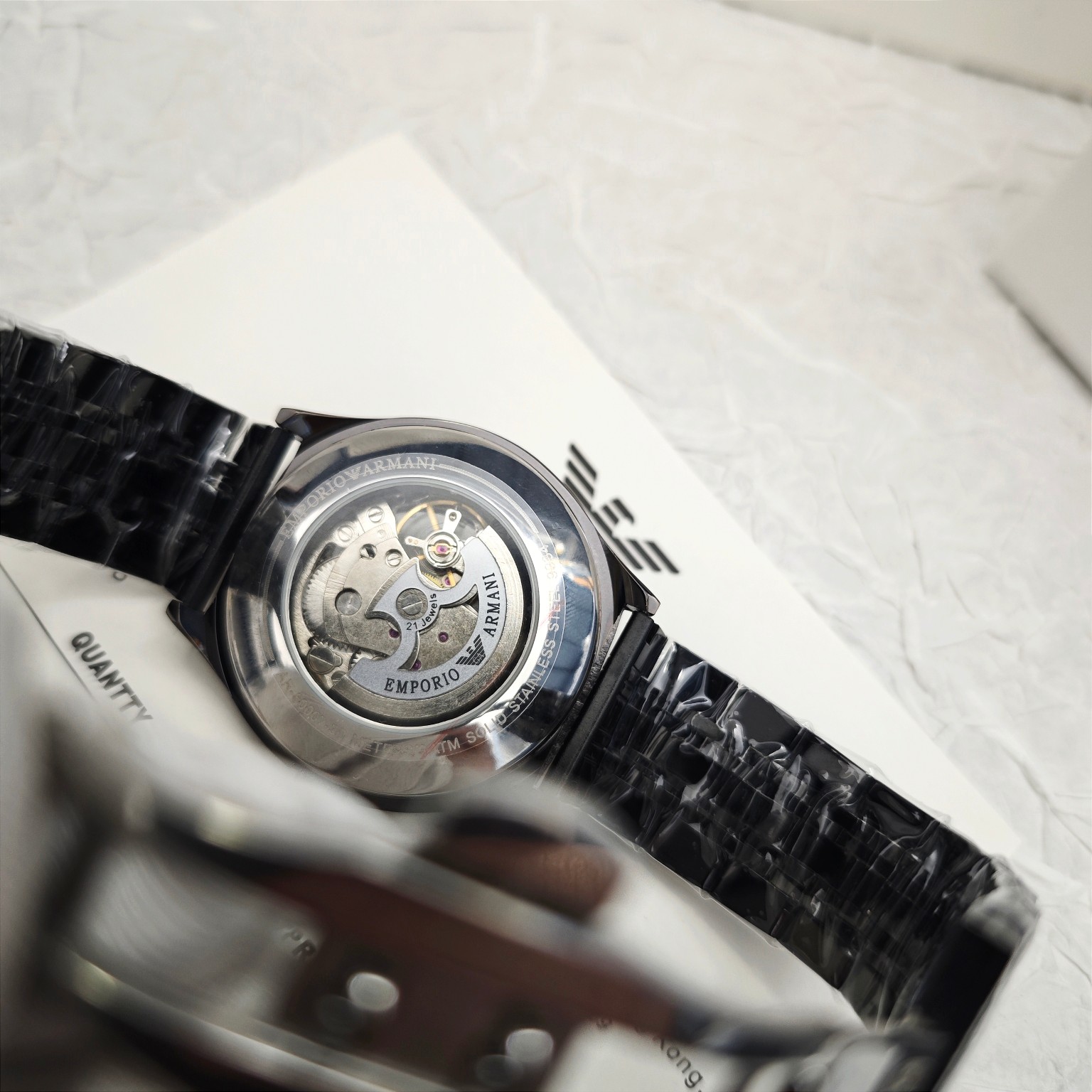 Armani flywheel hollow automatic mechanical watch