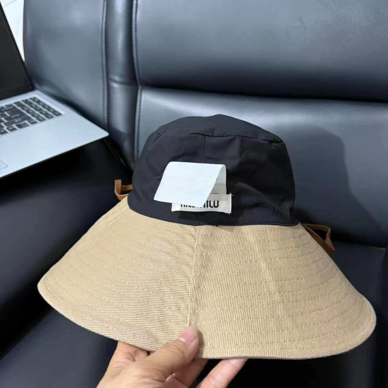 Miumiu wide brim hat fisherman hat mountain