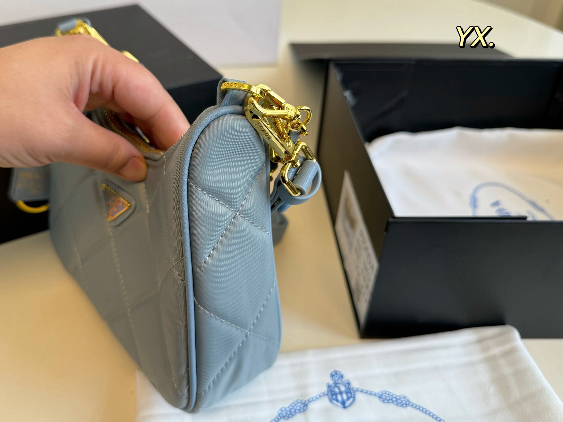 PRADA rhombus chain shoulder bag