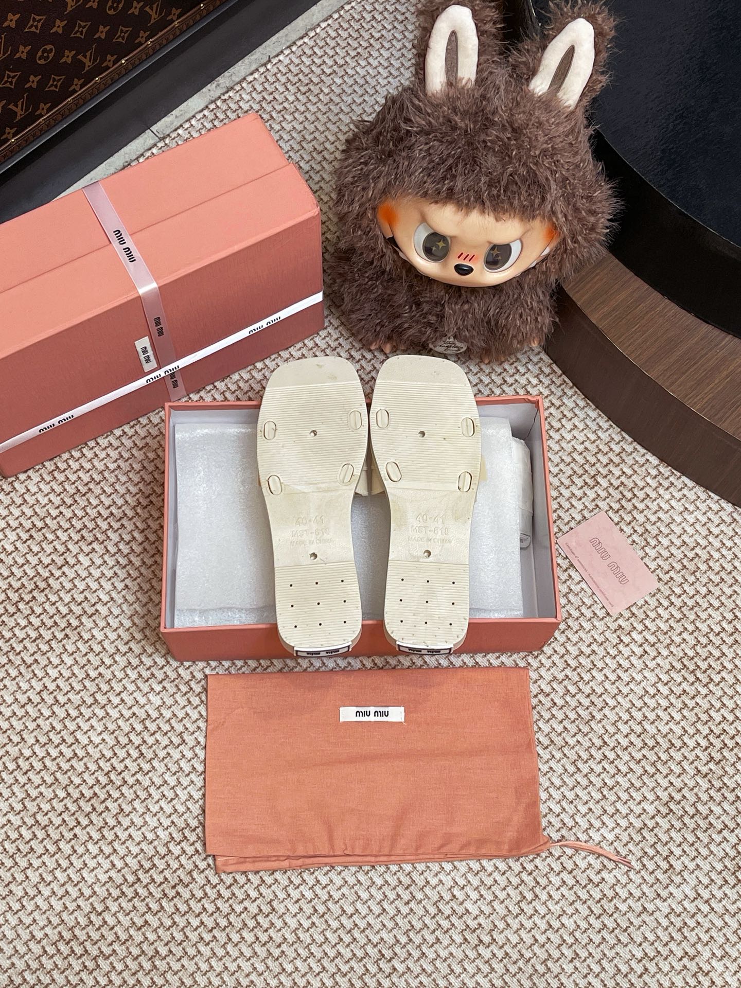 Miumiu metal buckle slippers