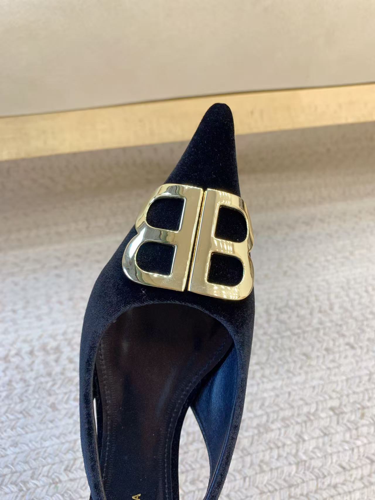 Balenciaga satin flats