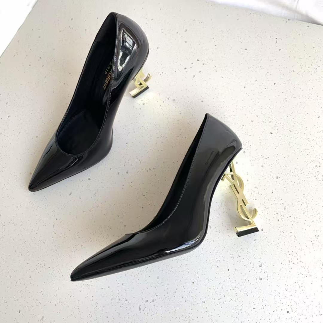 YSL letter high heels