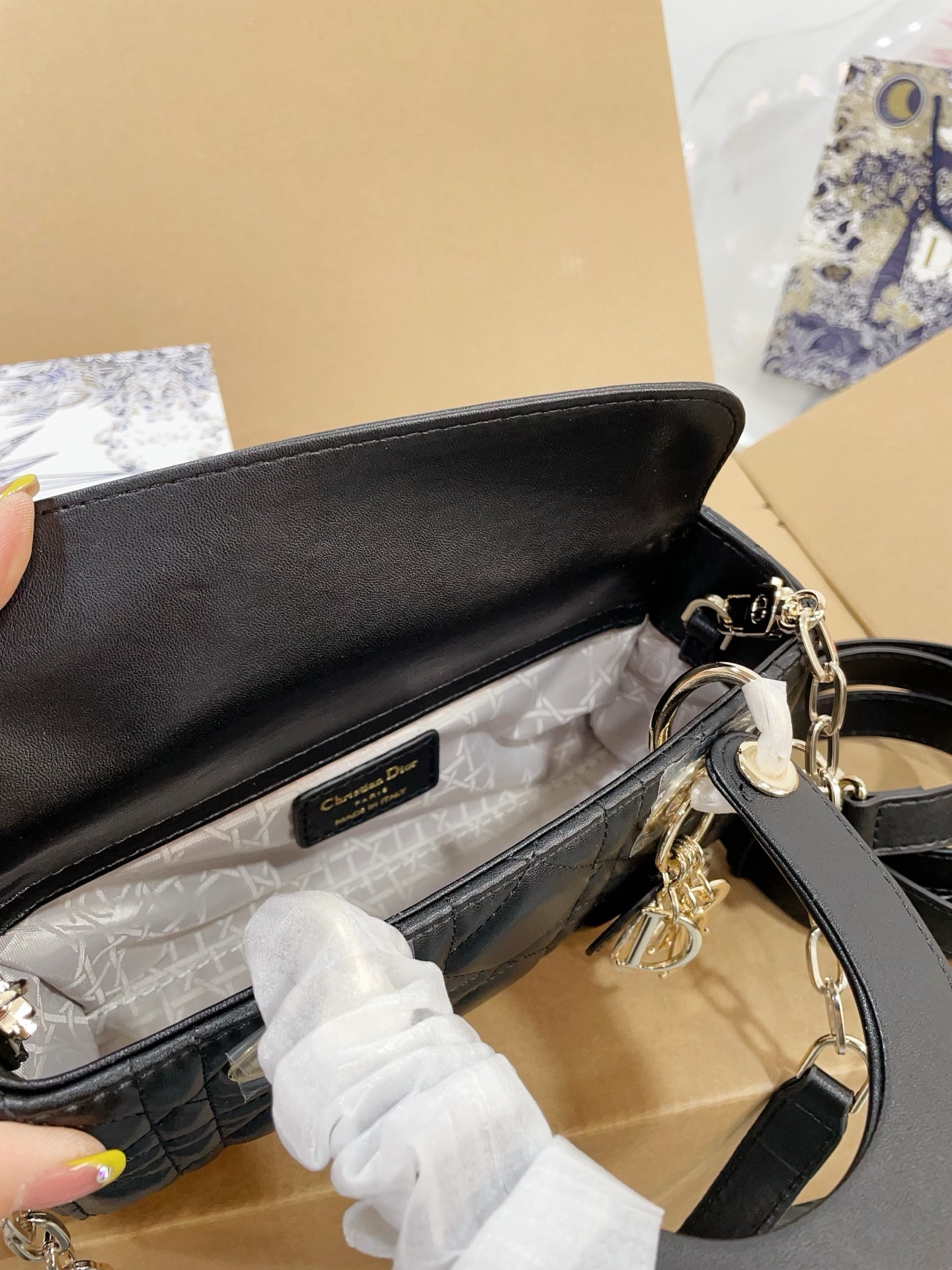 Dior side-scrolling Diana bag