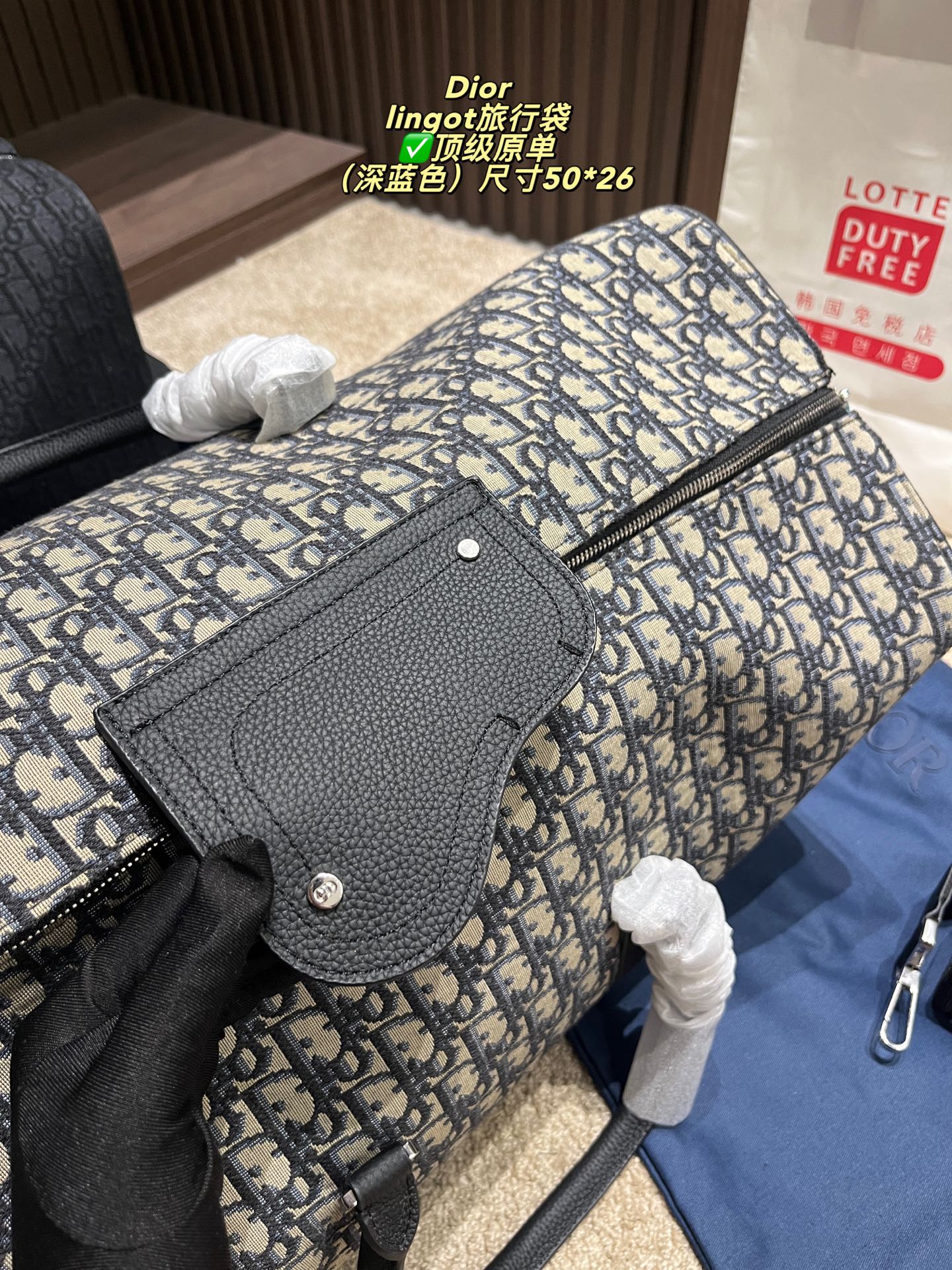 DIOR canvas travel bag