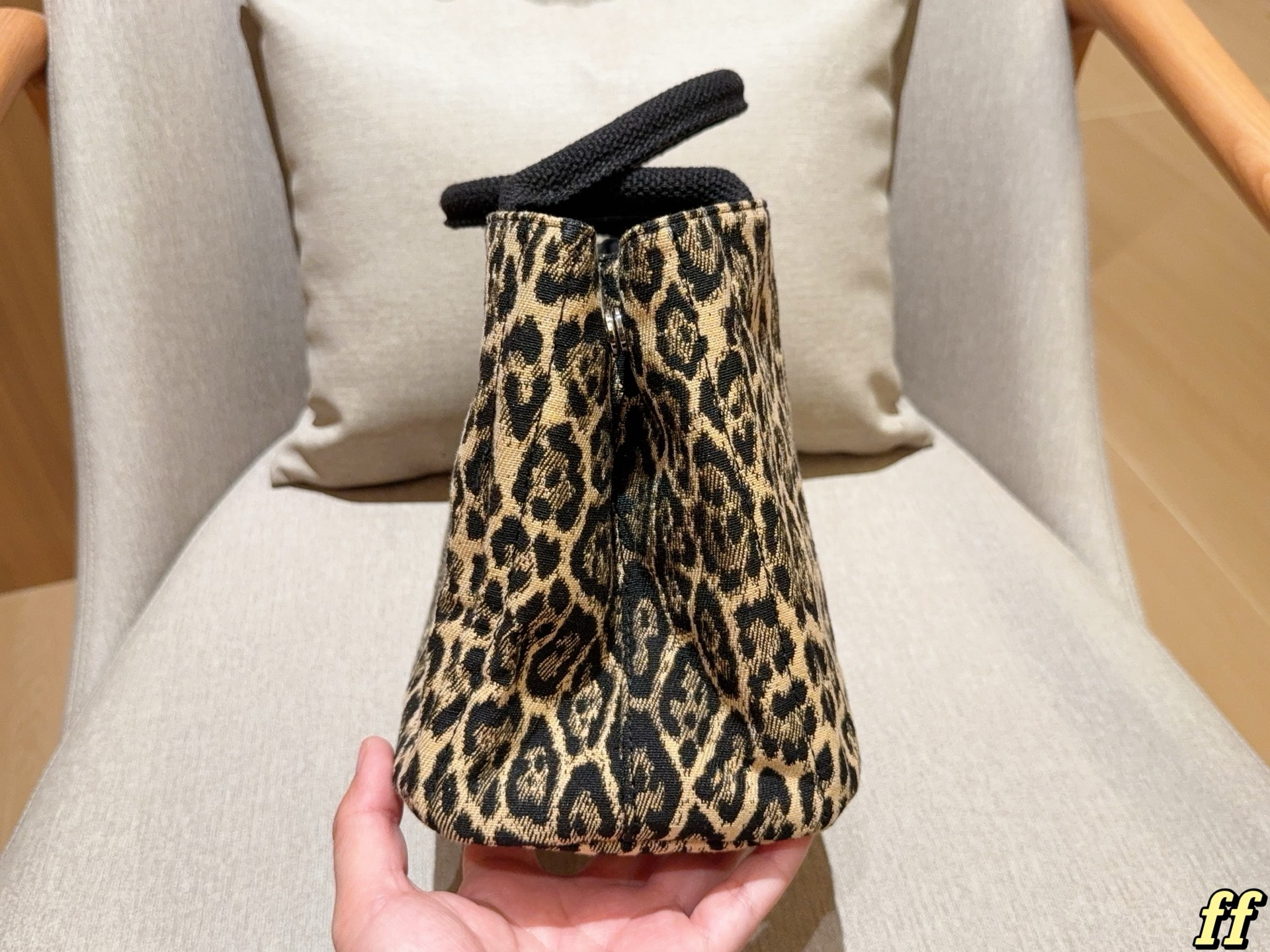 Prada leopard print tote bag