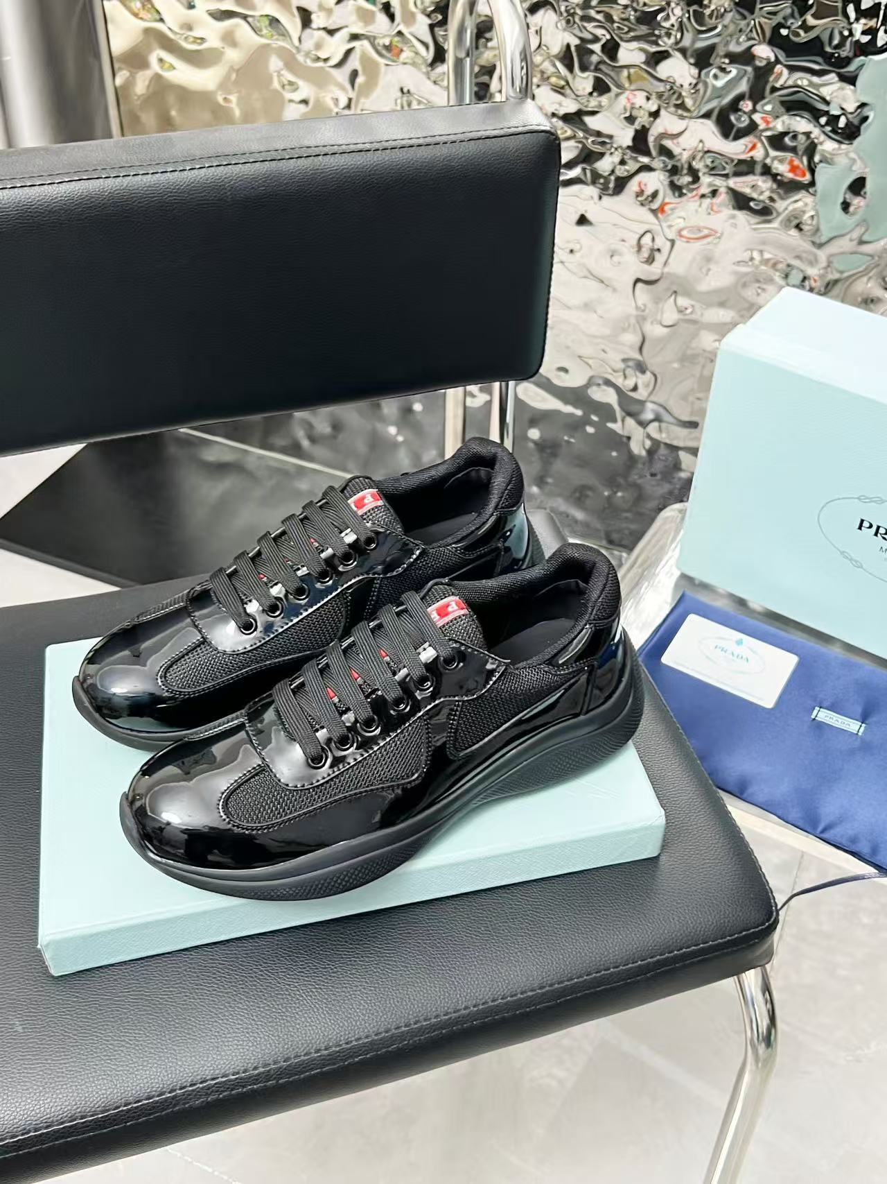 Prada classic leather shoes