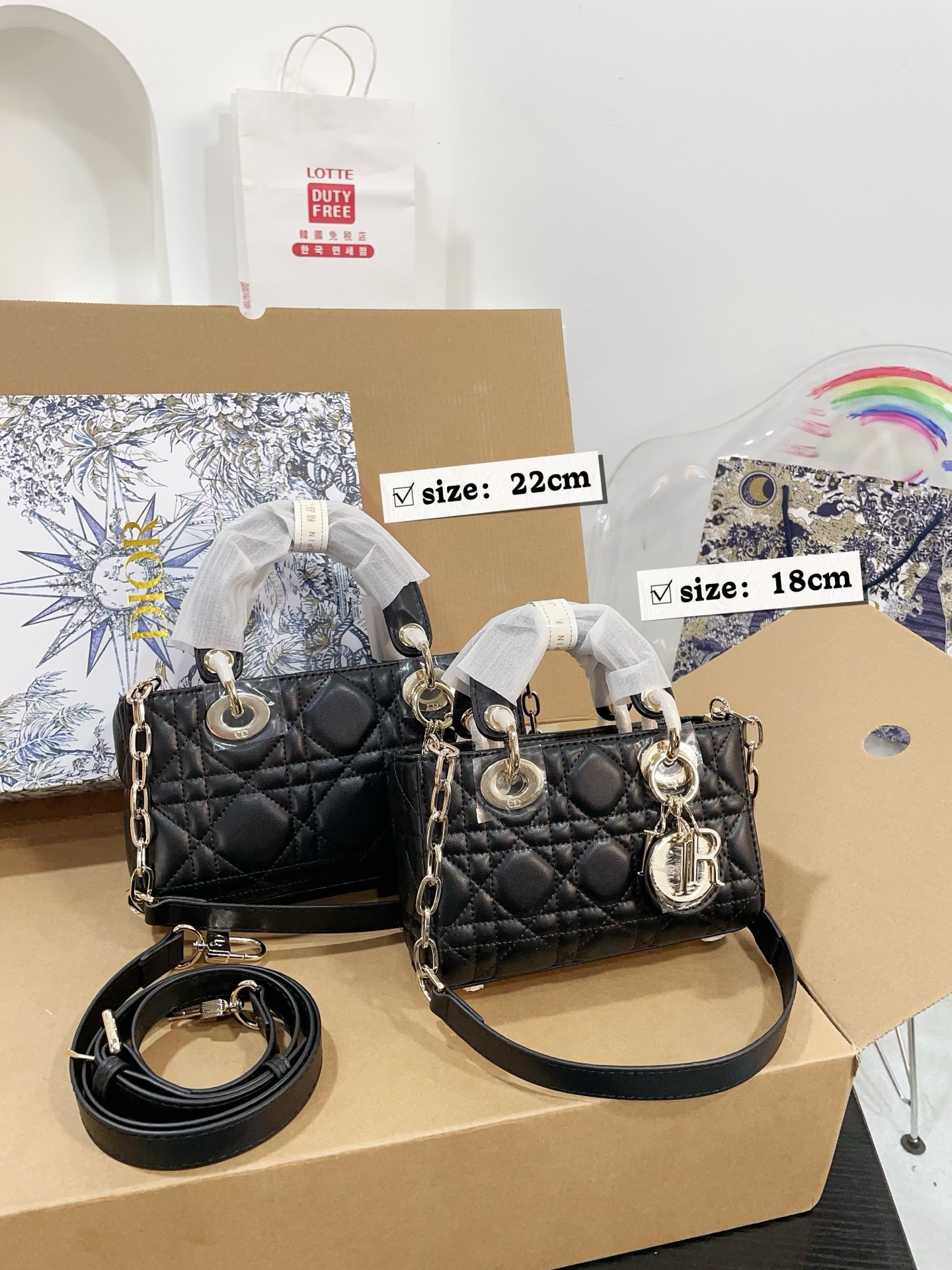 Dior side-scrolling Diana bag