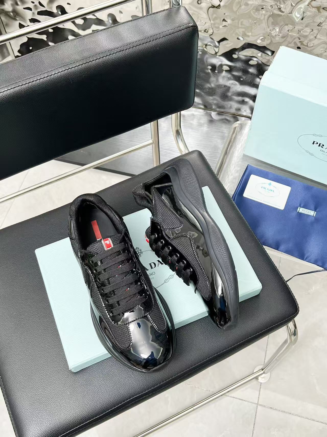 Prada classic leather shoes