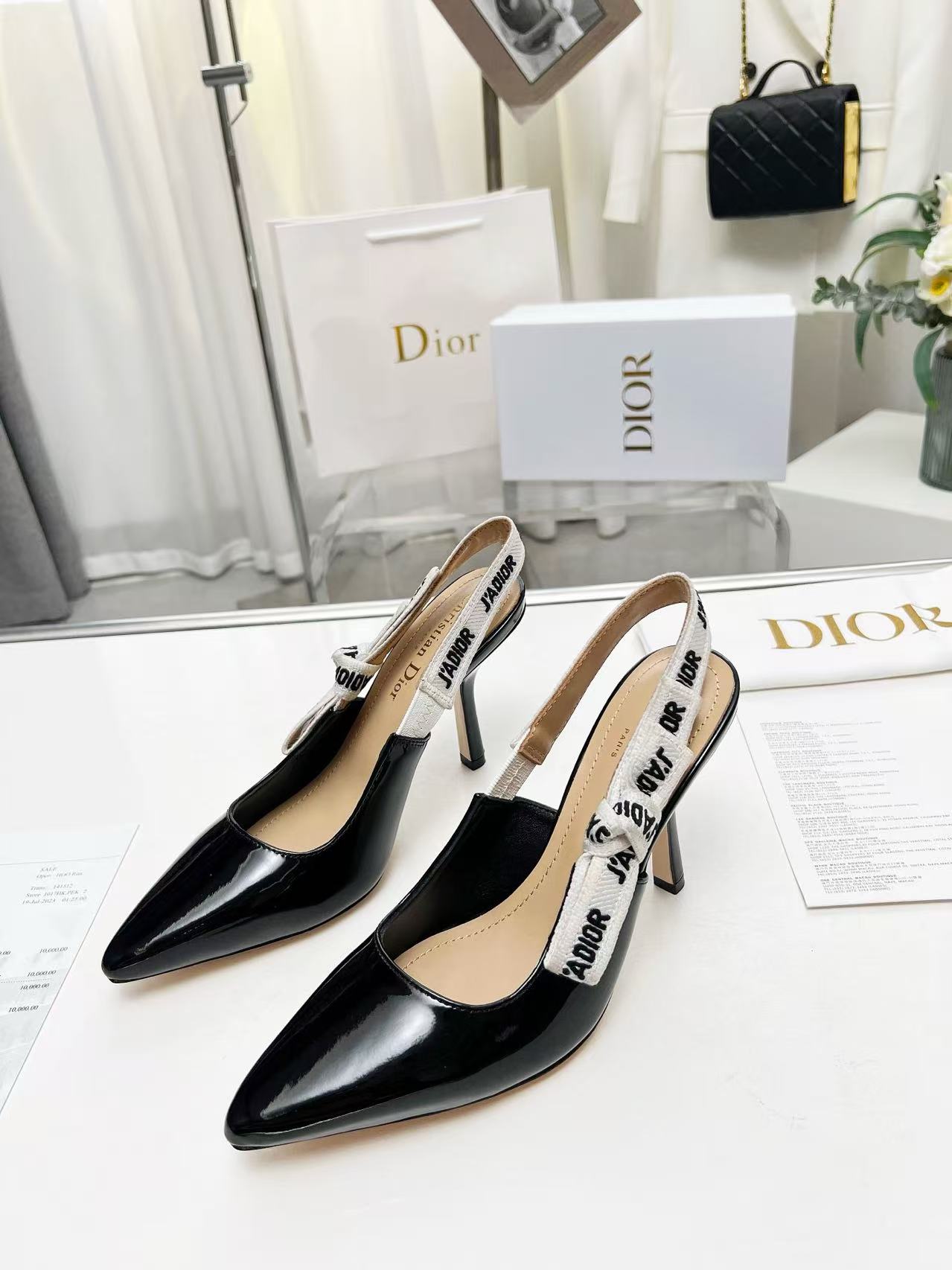 Dior embroidered high heels