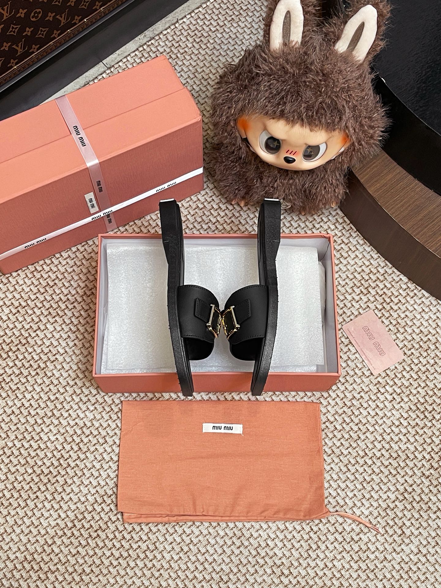 Miumiu metal buckle slippers