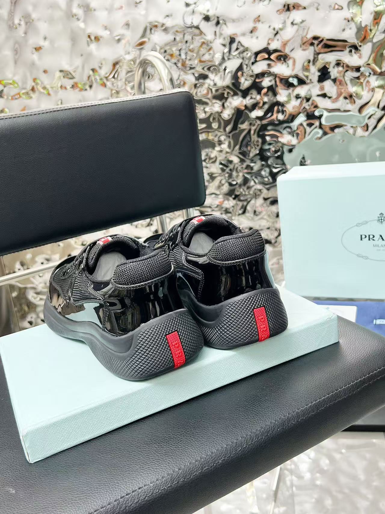 Prada classic leather shoes