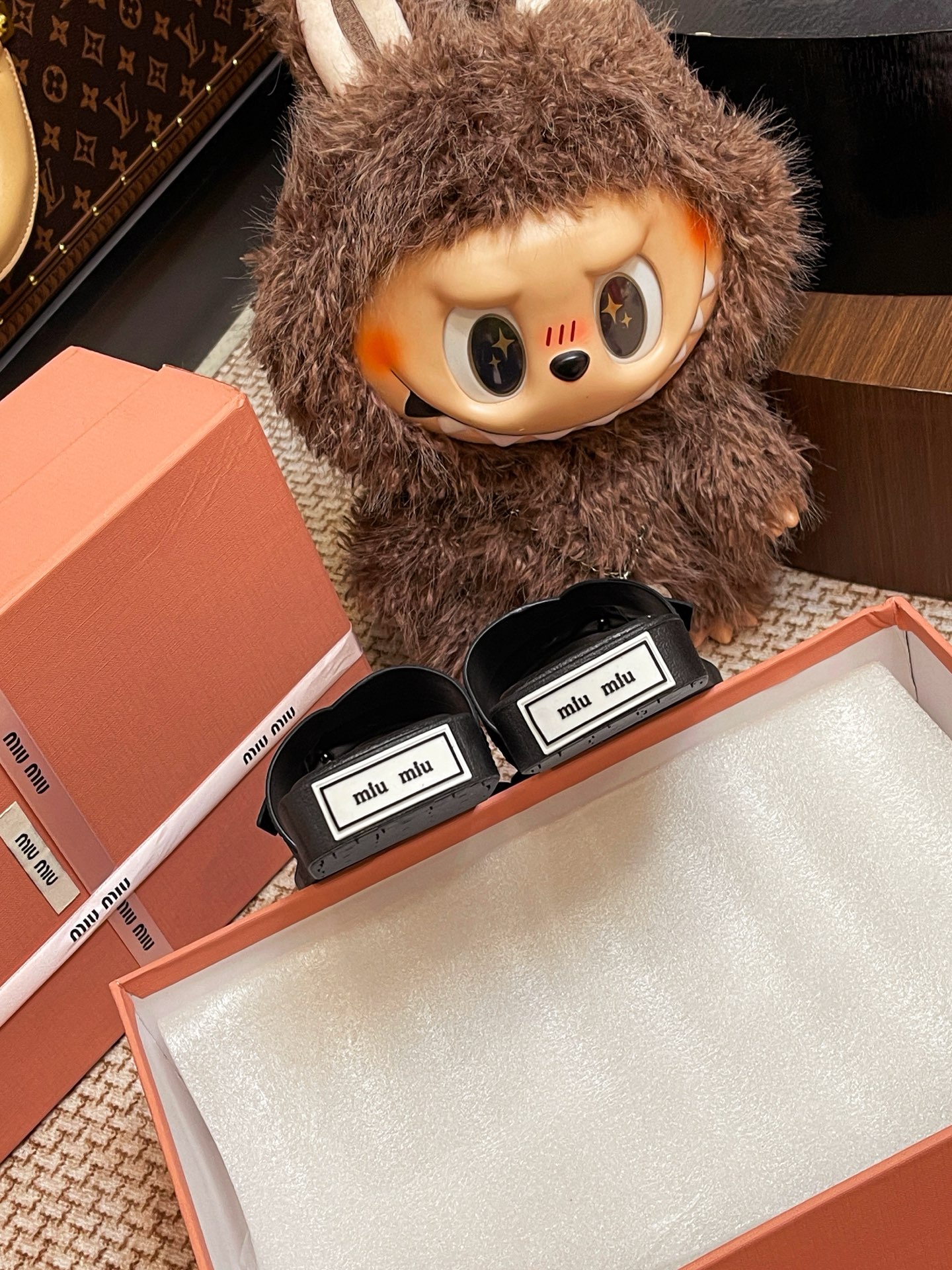 Miumiu metal buckle slippers