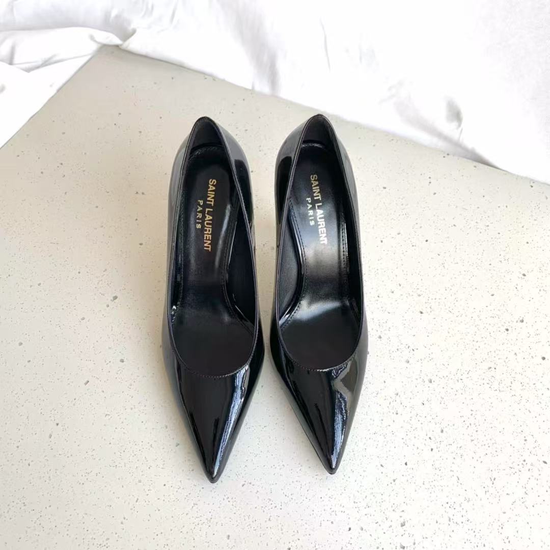 YSL letter high heels