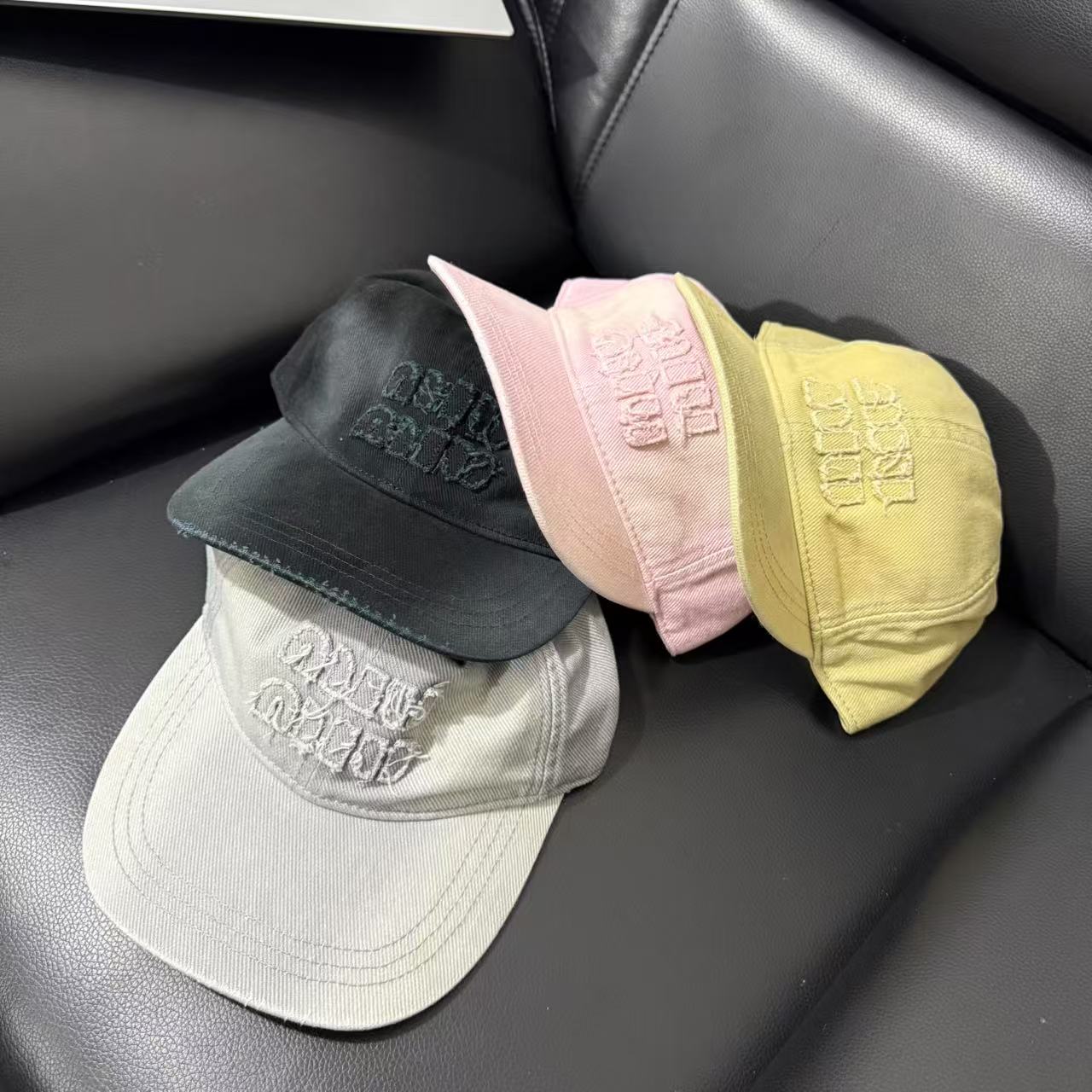 Miumiu soft top cord baseball cap