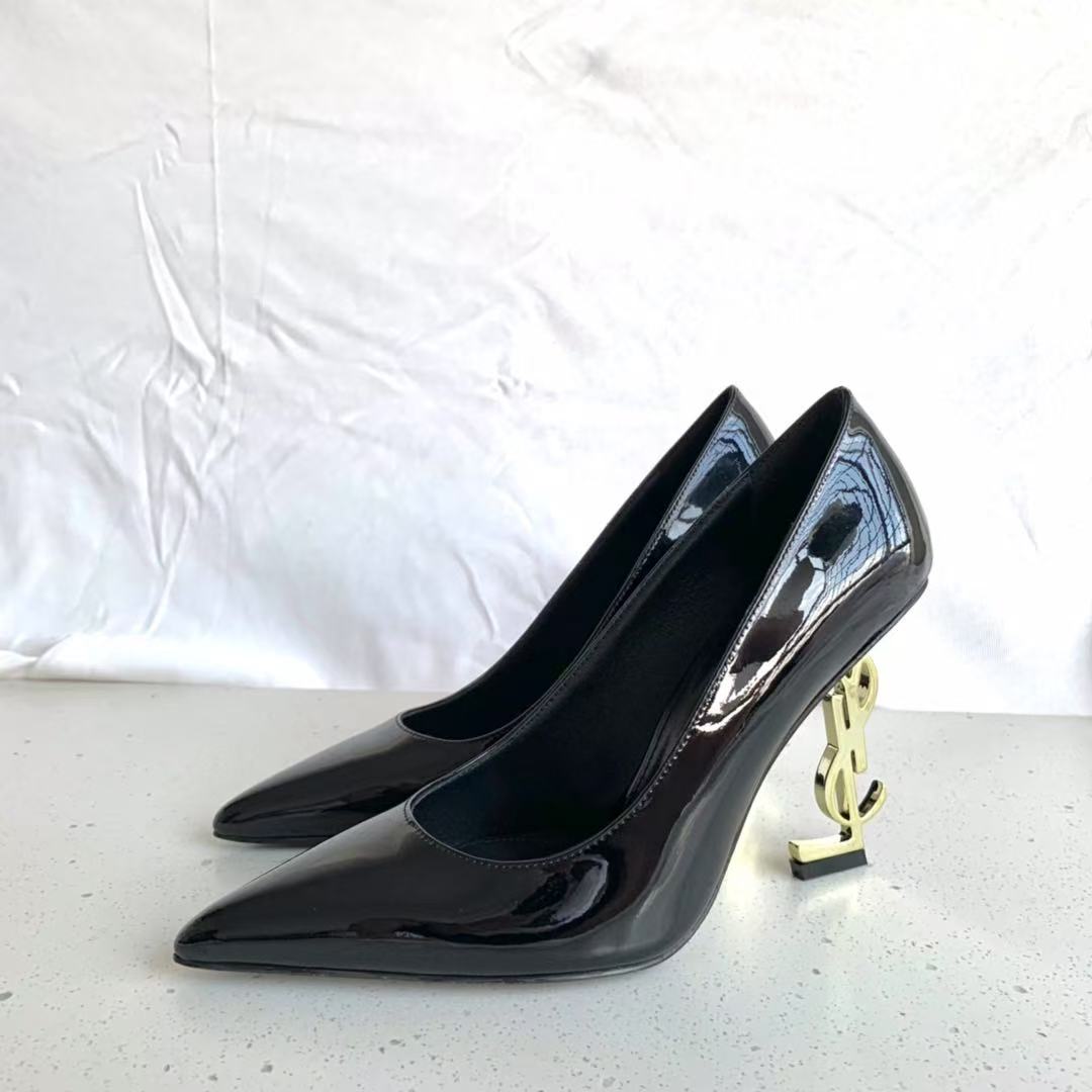 YSL letter high heels