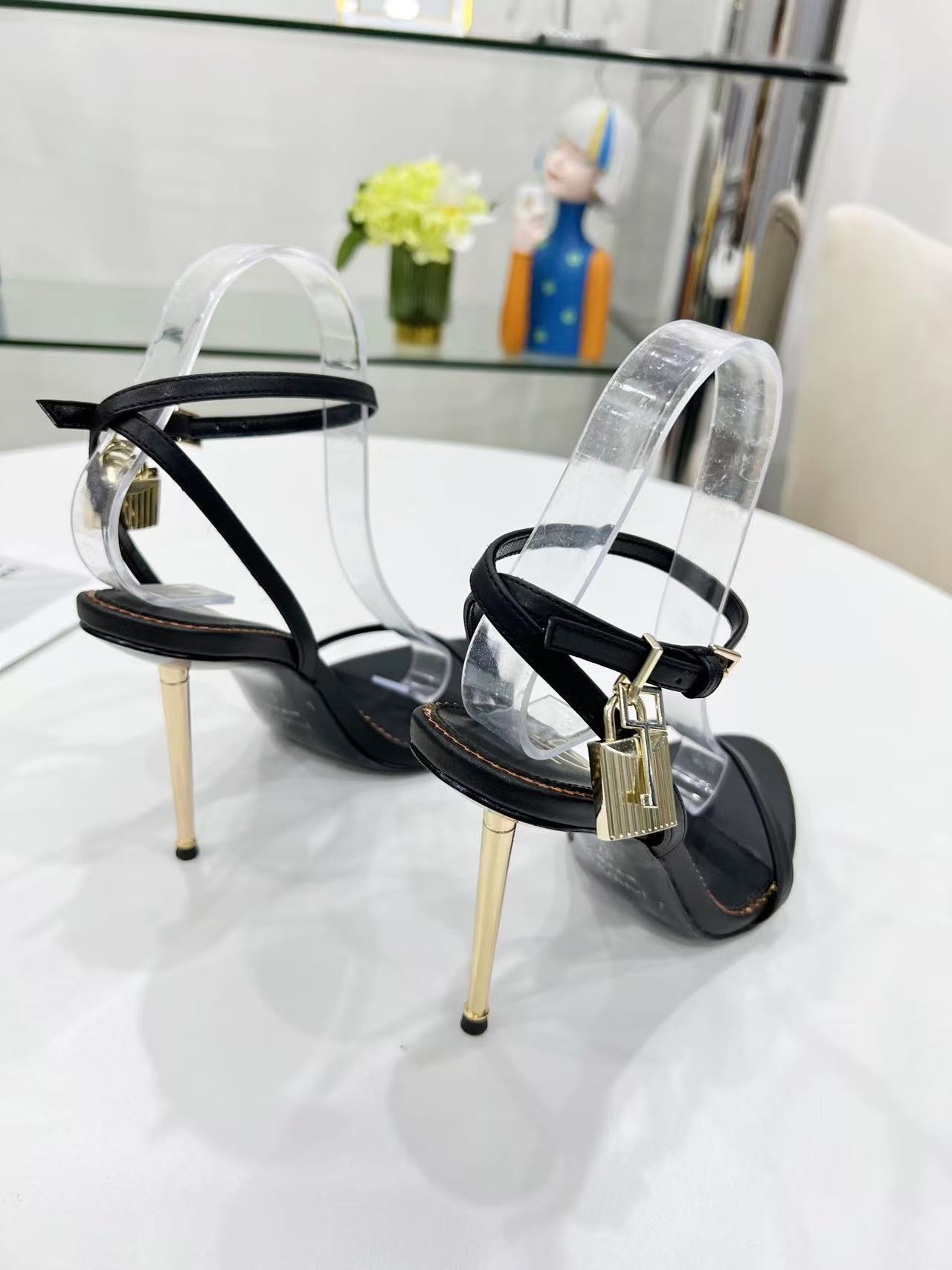 Tom Ford Gold Lock high heels