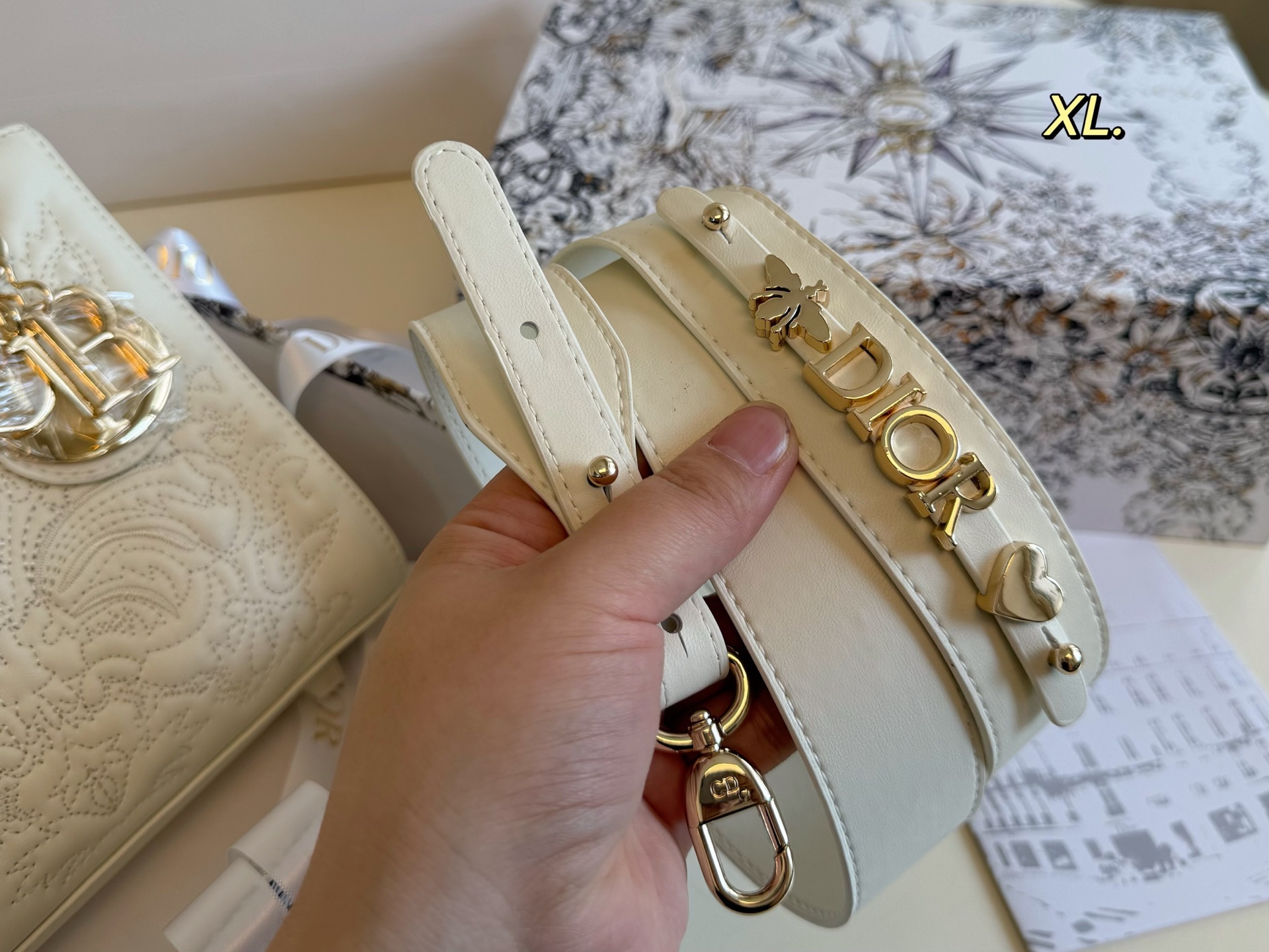 Dior Diana Three-dimensional Carved Embroidery handbag