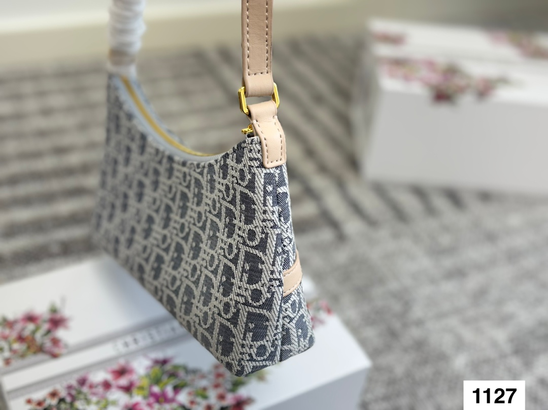 DIOR light blue monogram underarm bag