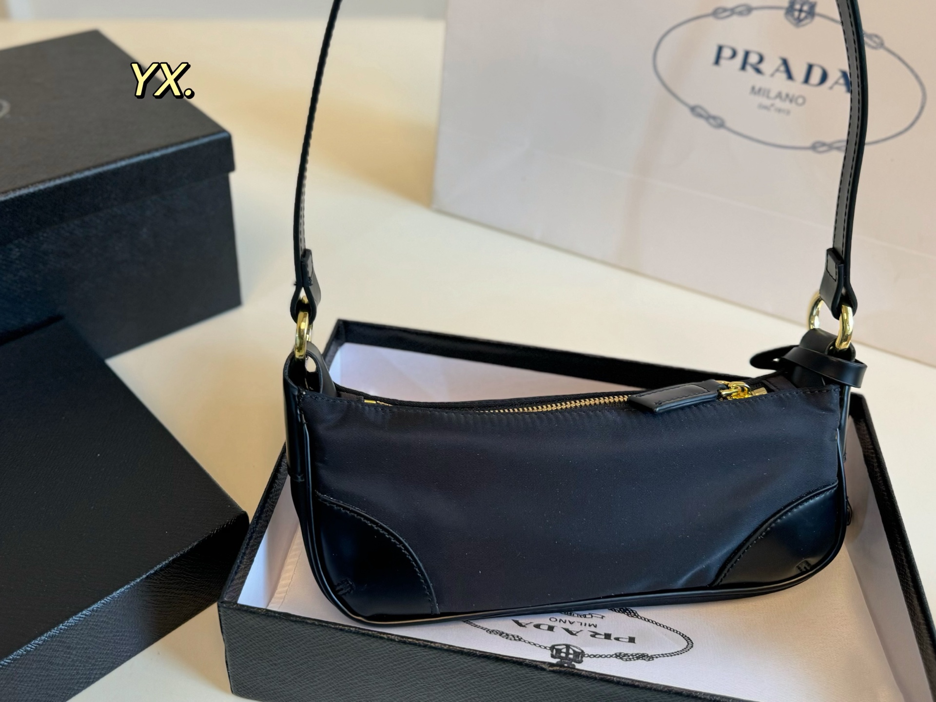 PRADA Soft Lux Underarm Bag