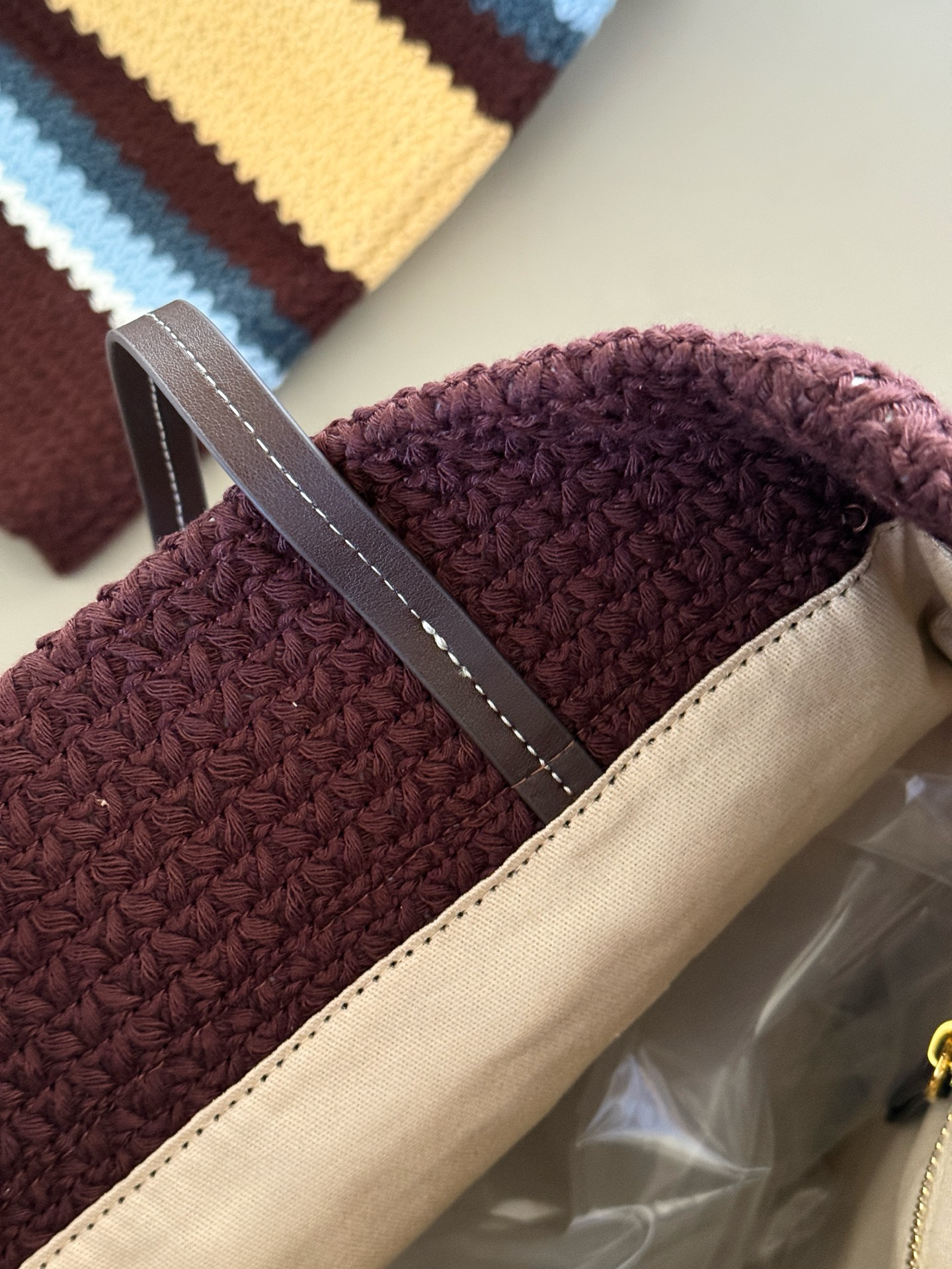 MiuMiu patchwork woven tote bag