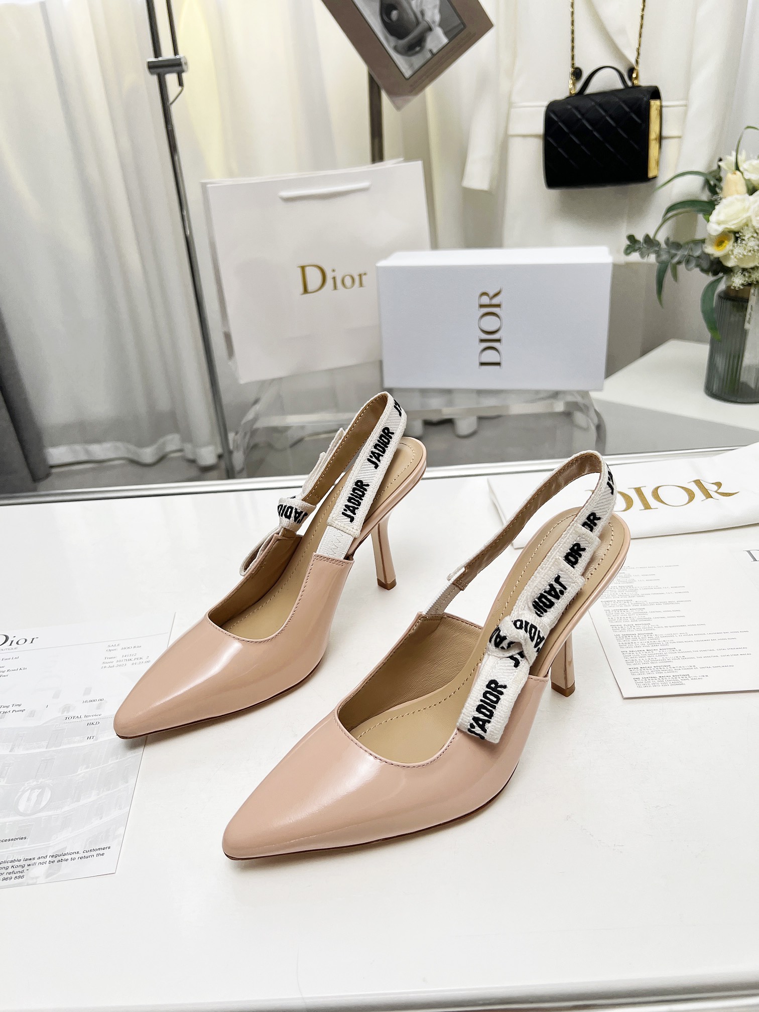 Dior embroidered high heels