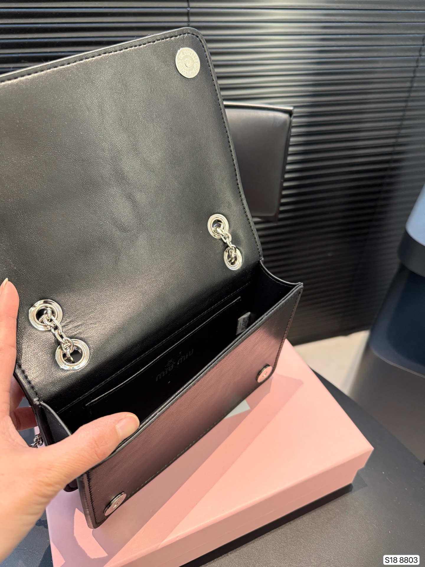 MIUMIU gem pleated chain bag