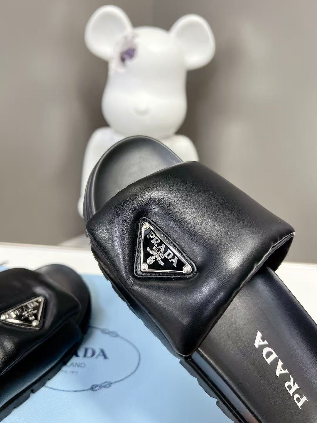 Prada sponge slippers