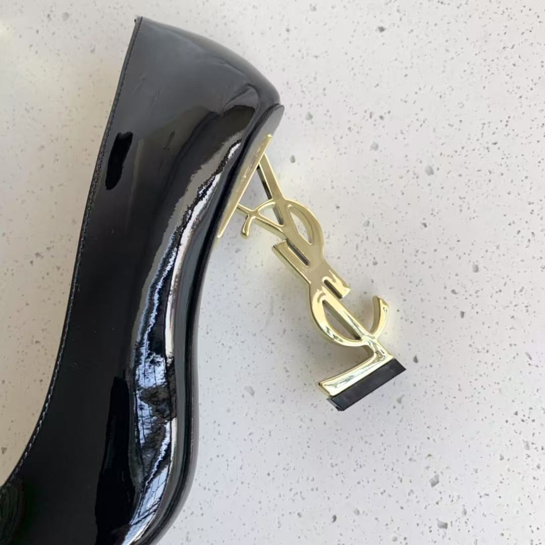 YSL letter high heels
