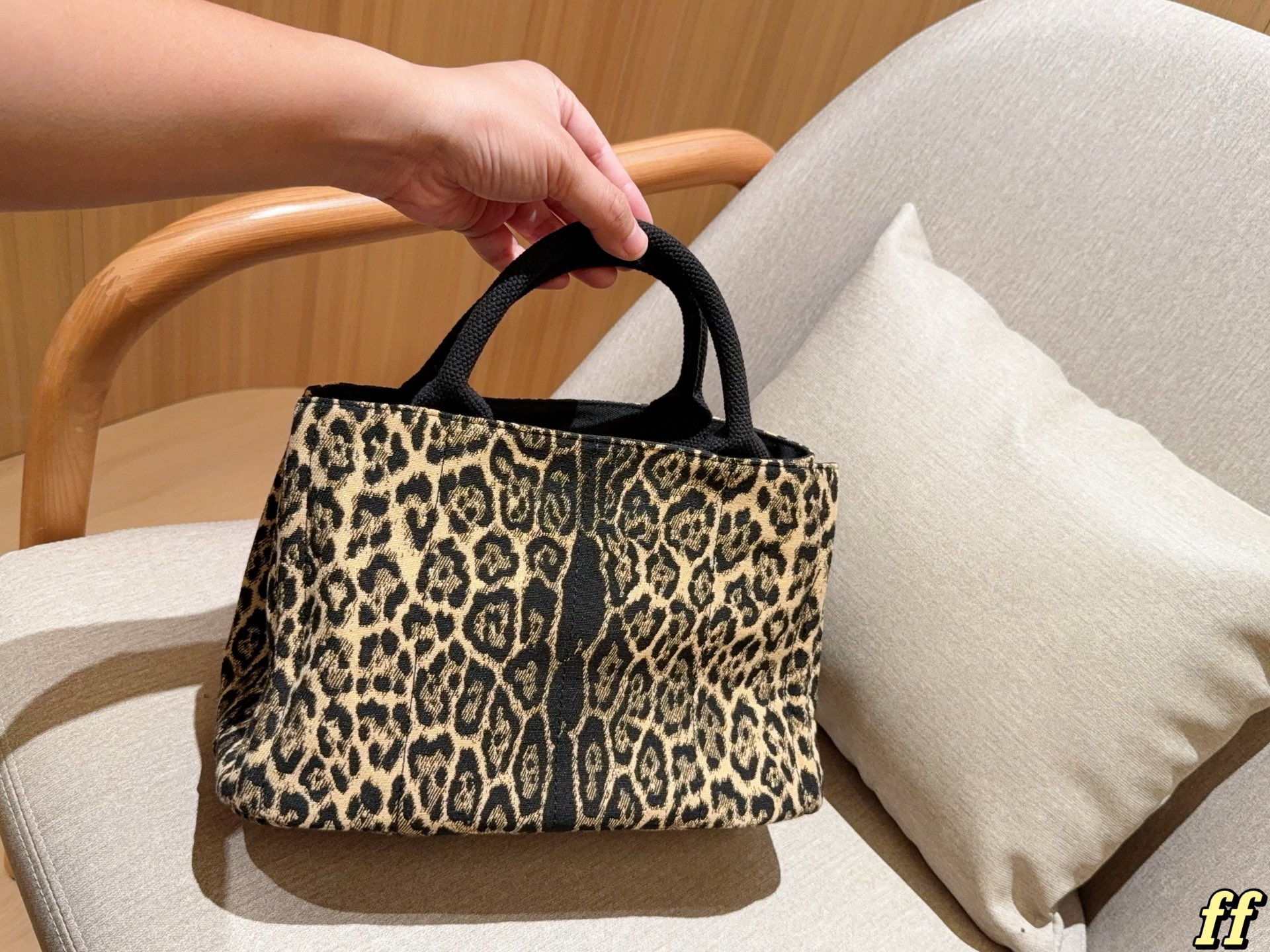 Prada leopard print tote bag