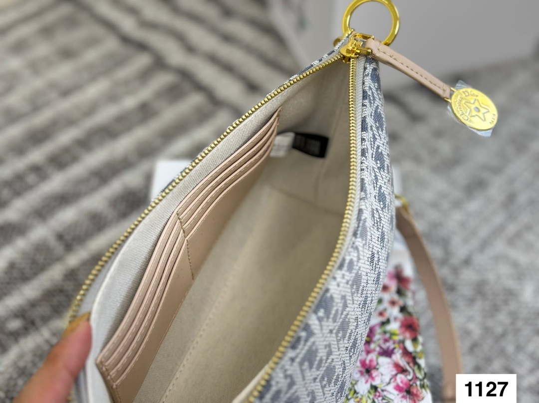 DIOR light blue monogram underarm bag