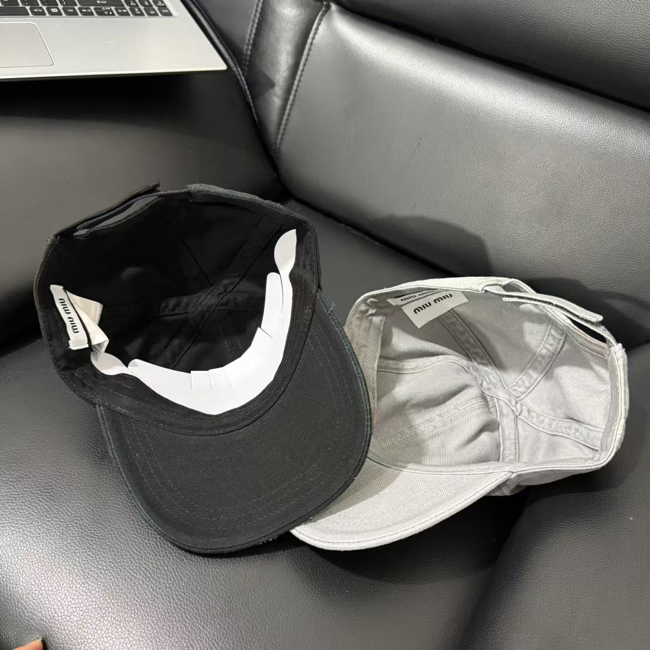 Miumiu soft top cord baseball cap