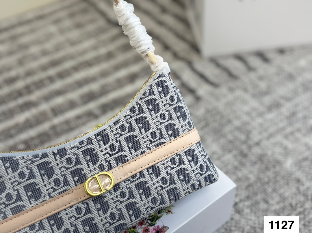 DIOR light blue monogram underarm bag