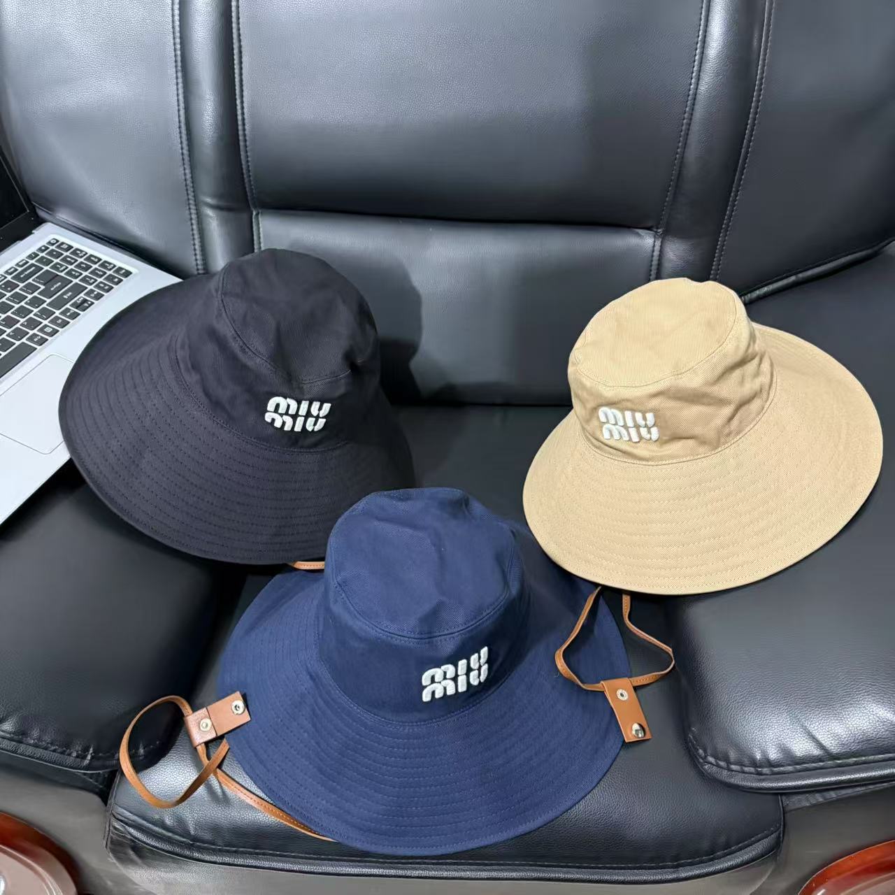 Miumiu wide brim hat fisherman hat mountain