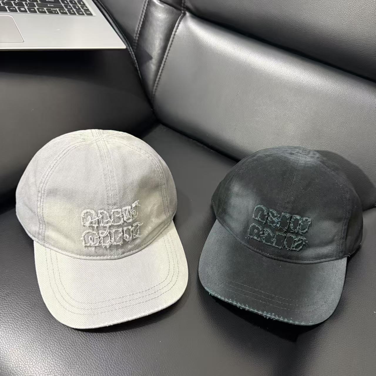 Miumiu soft top cord baseball cap