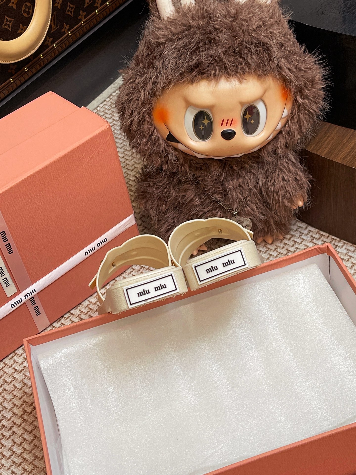 Miumiu metal buckle slippers