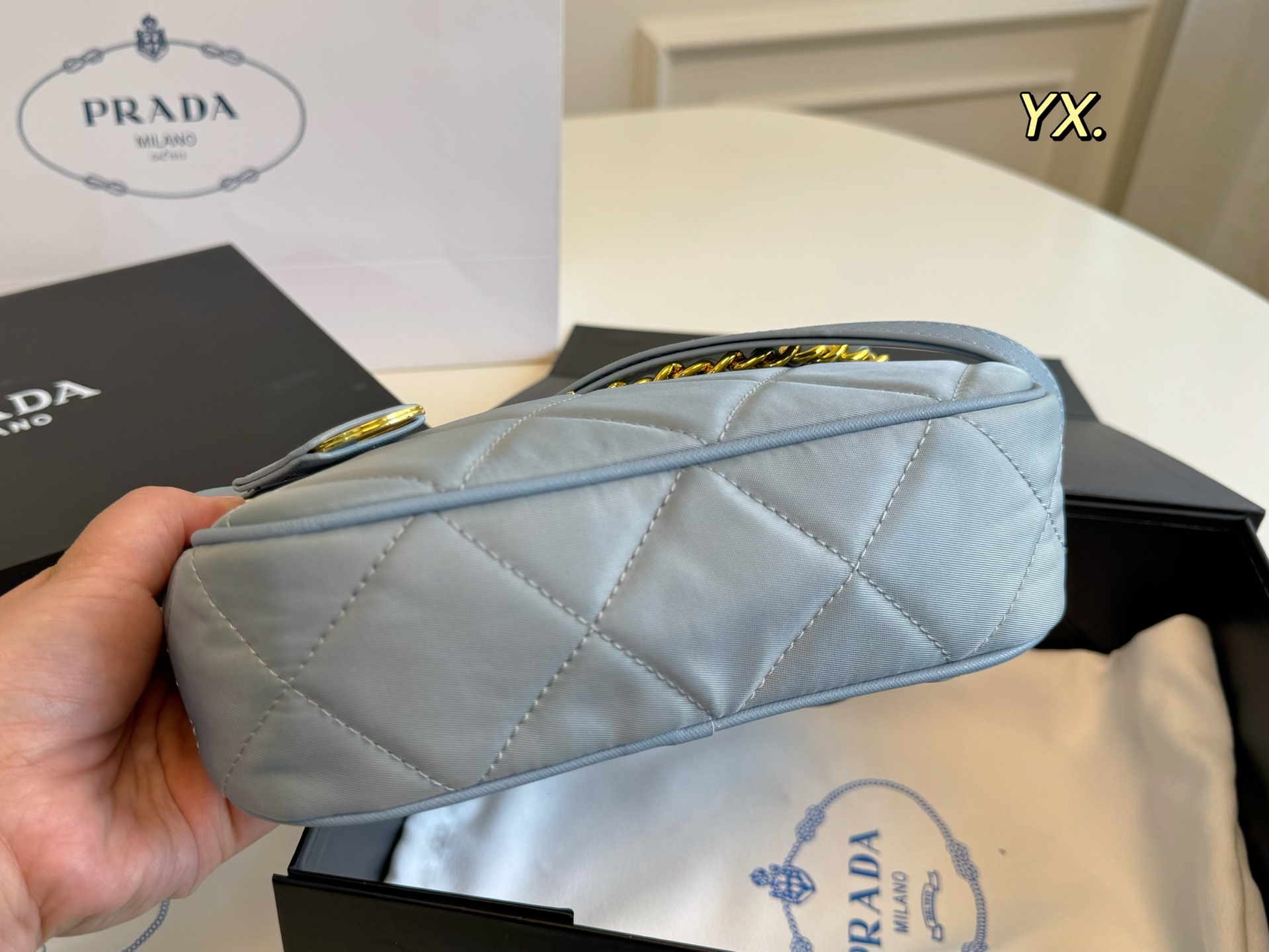 PRADA rhombus chain shoulder bag