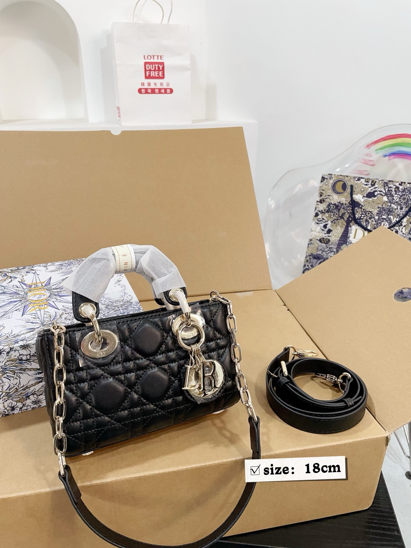 Dior side-scrolling Diana bag