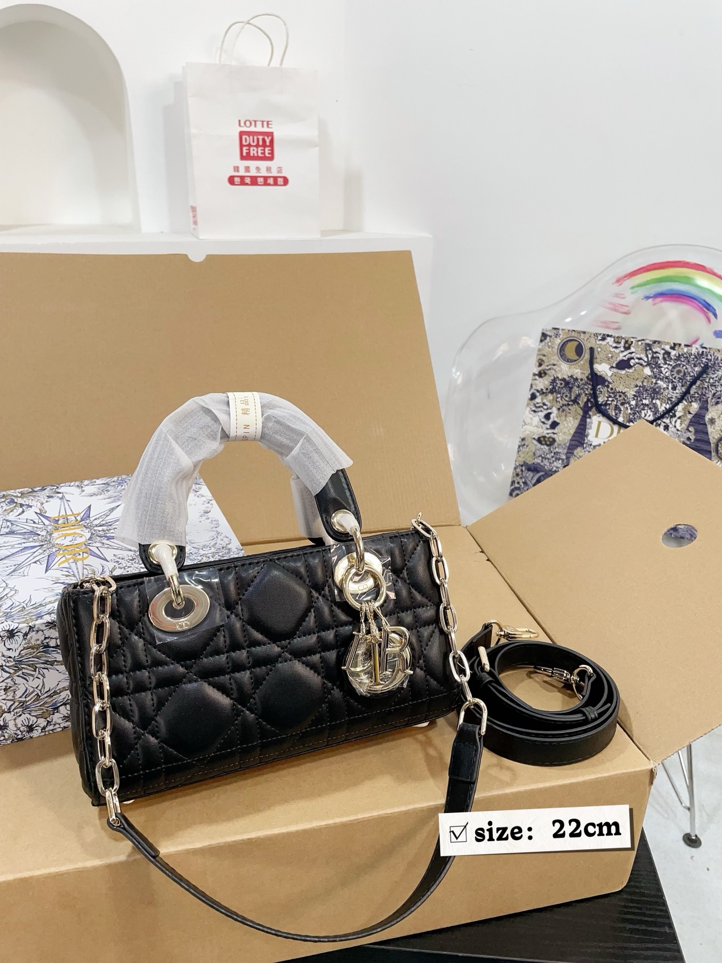 Dior side-scrolling Diana bag