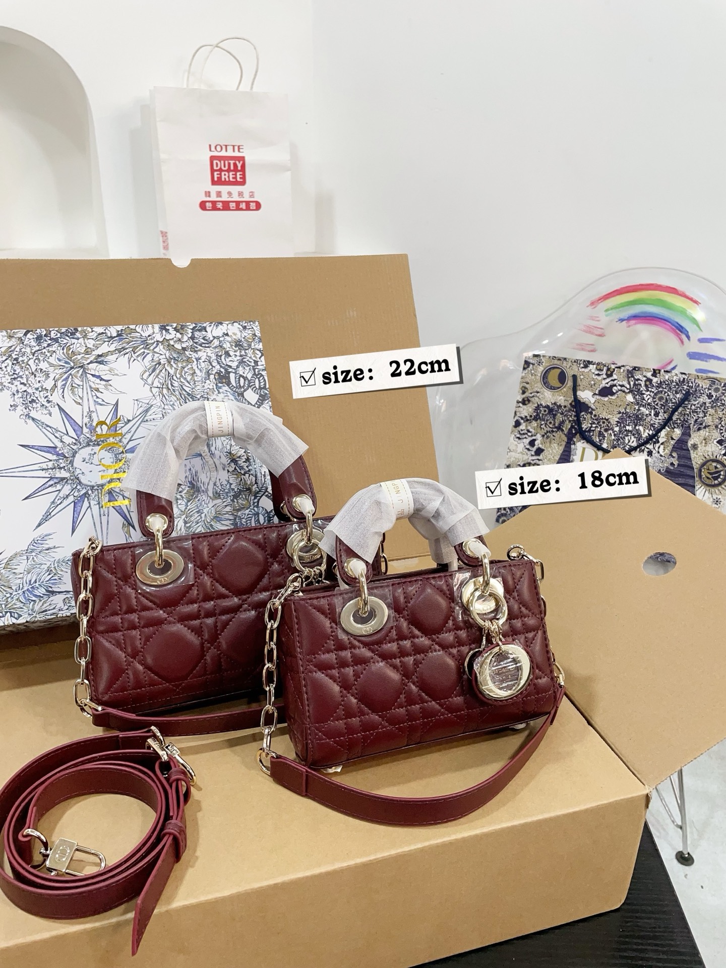 Dior side-scrolling Diana bag