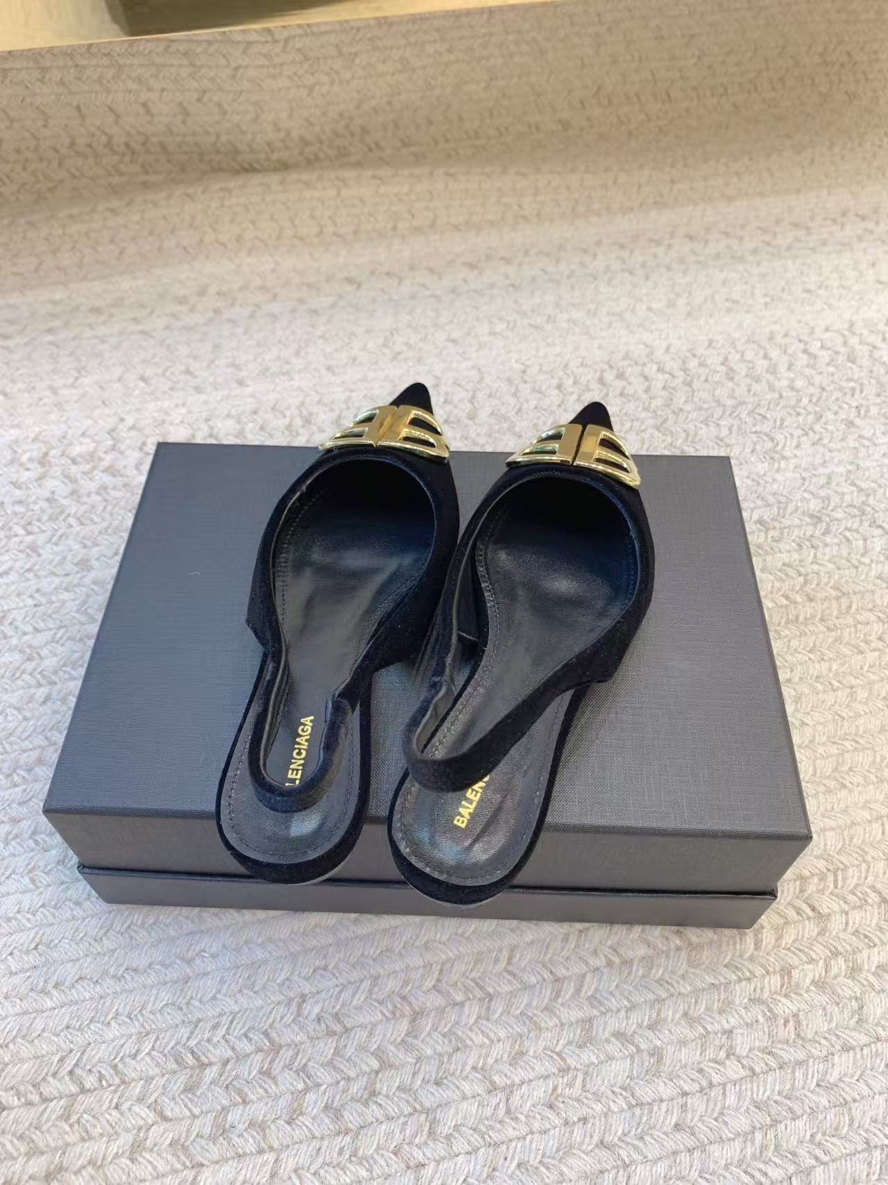Balenciaga satin flats