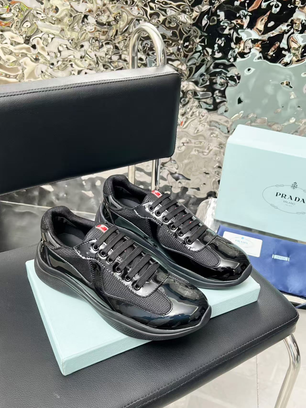 Prada classic leather shoes