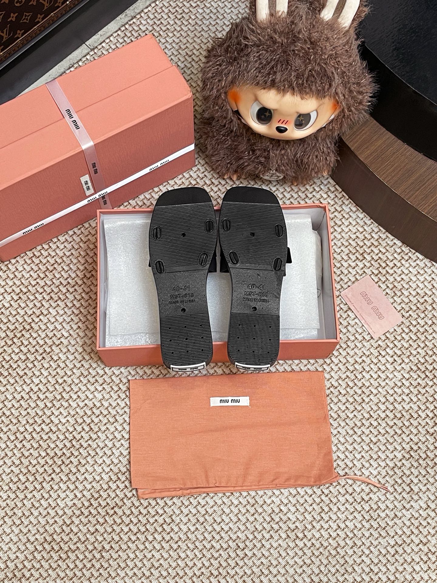 Miumiu metal buckle slippers