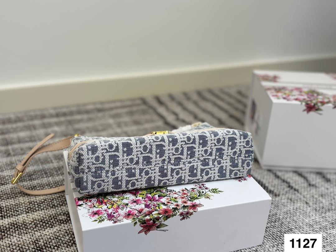 DIOR light blue monogram underarm bag