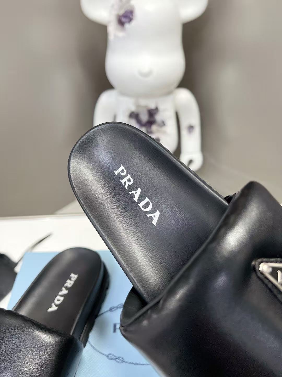 Prada sponge slippers