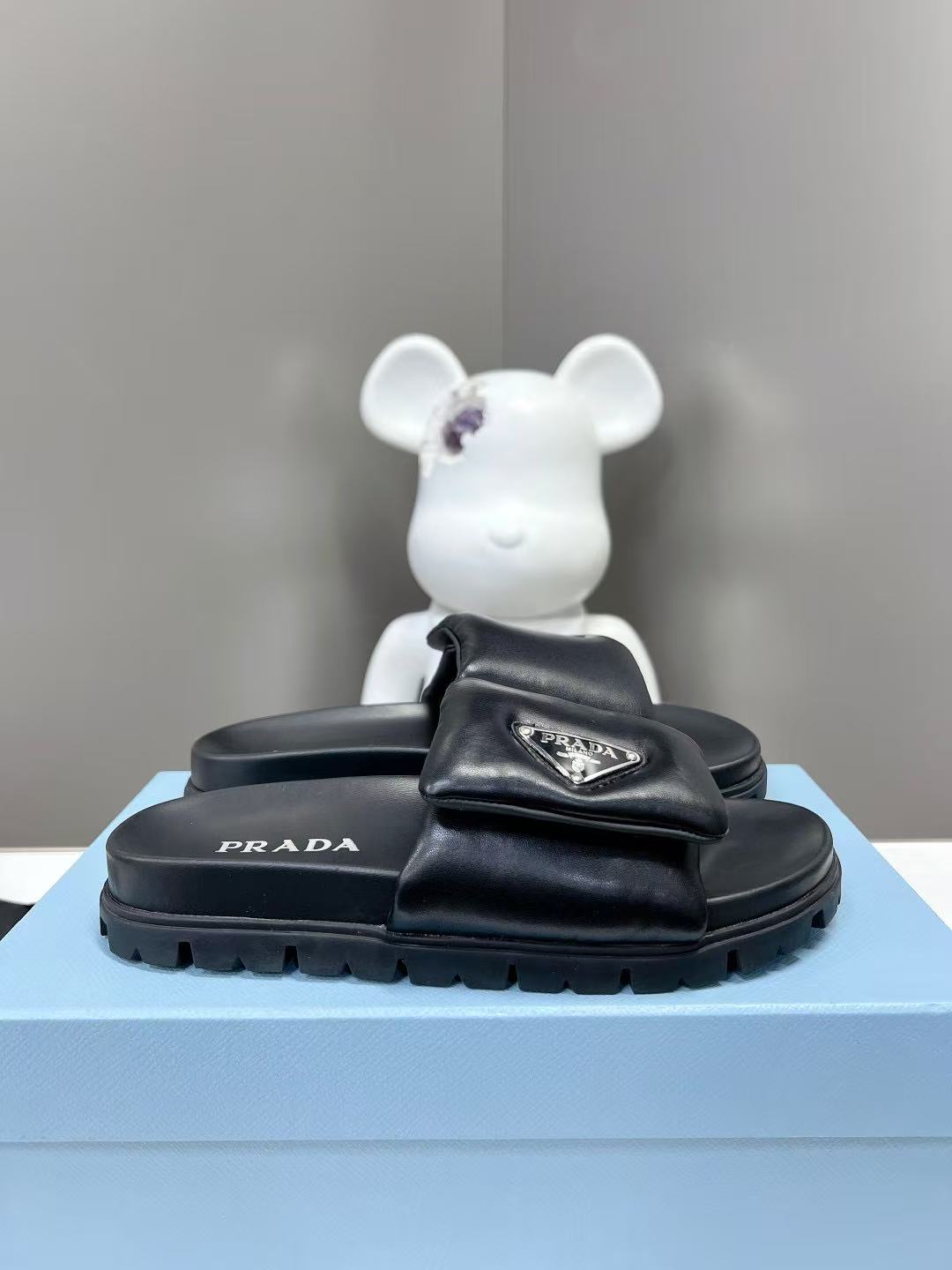 Prada sponge slippers
