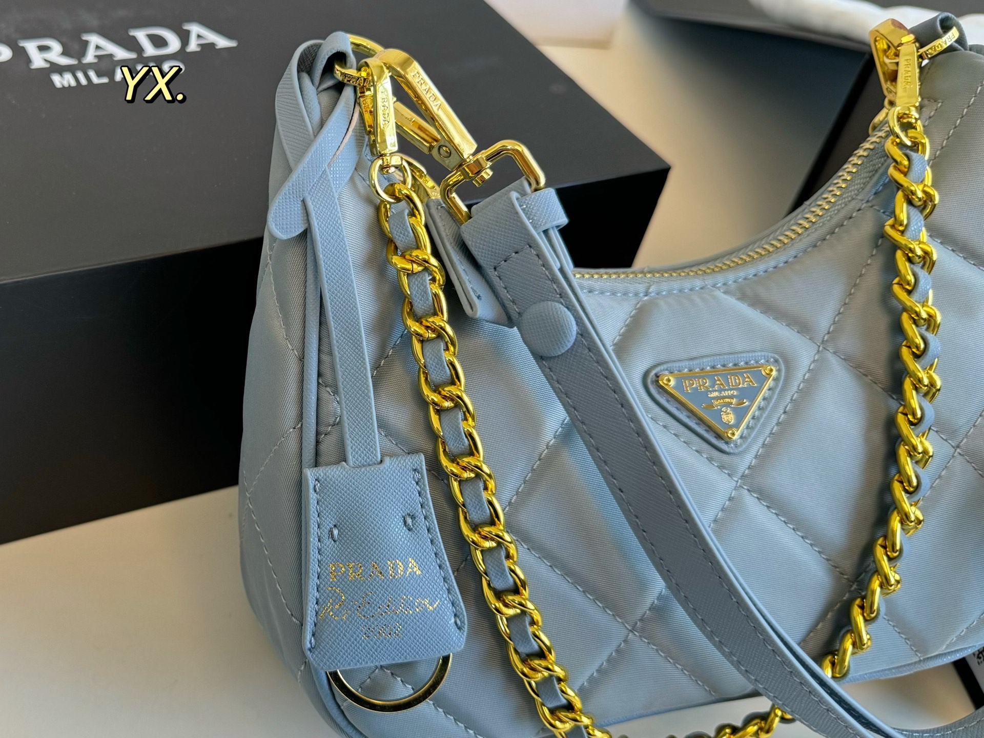 PRADA rhombus chain shoulder bag