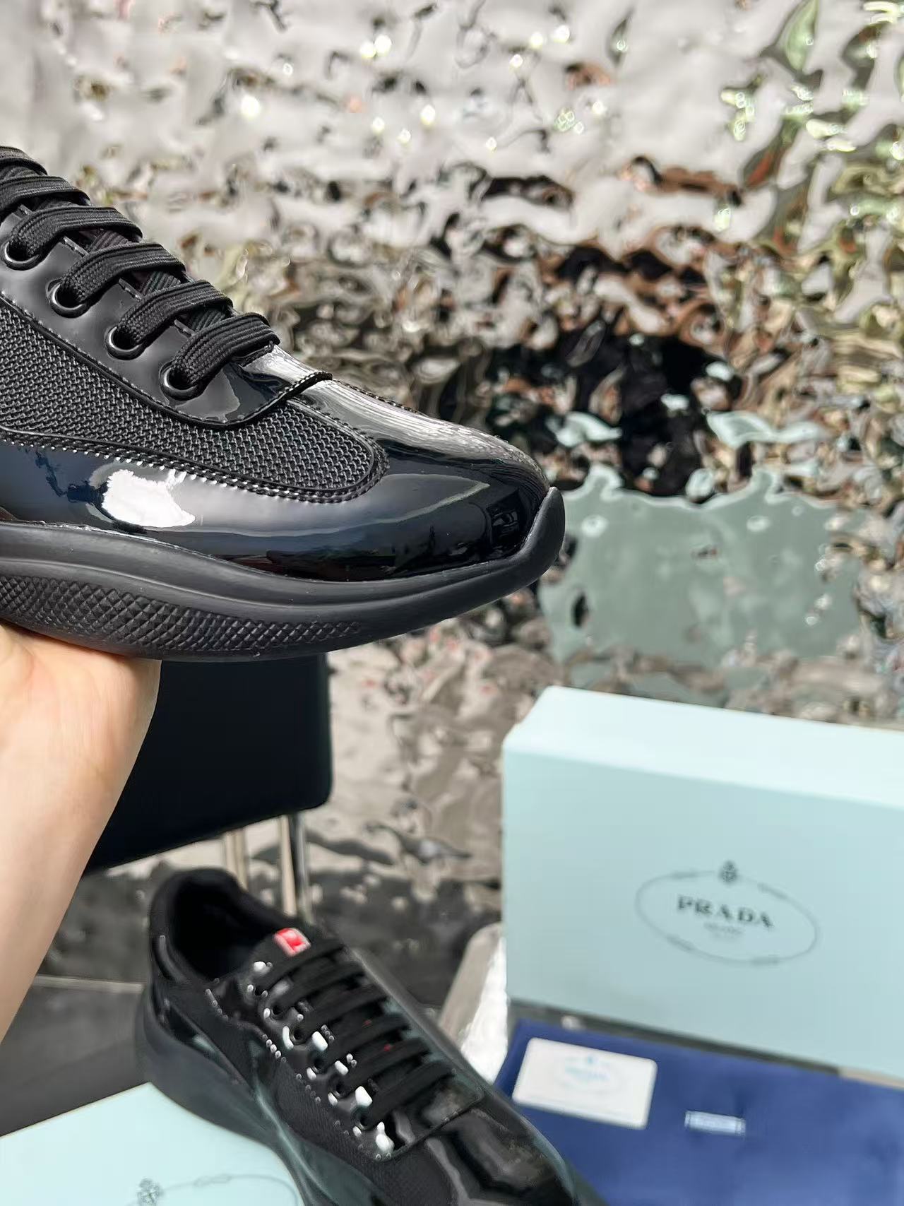 Prada classic leather shoes