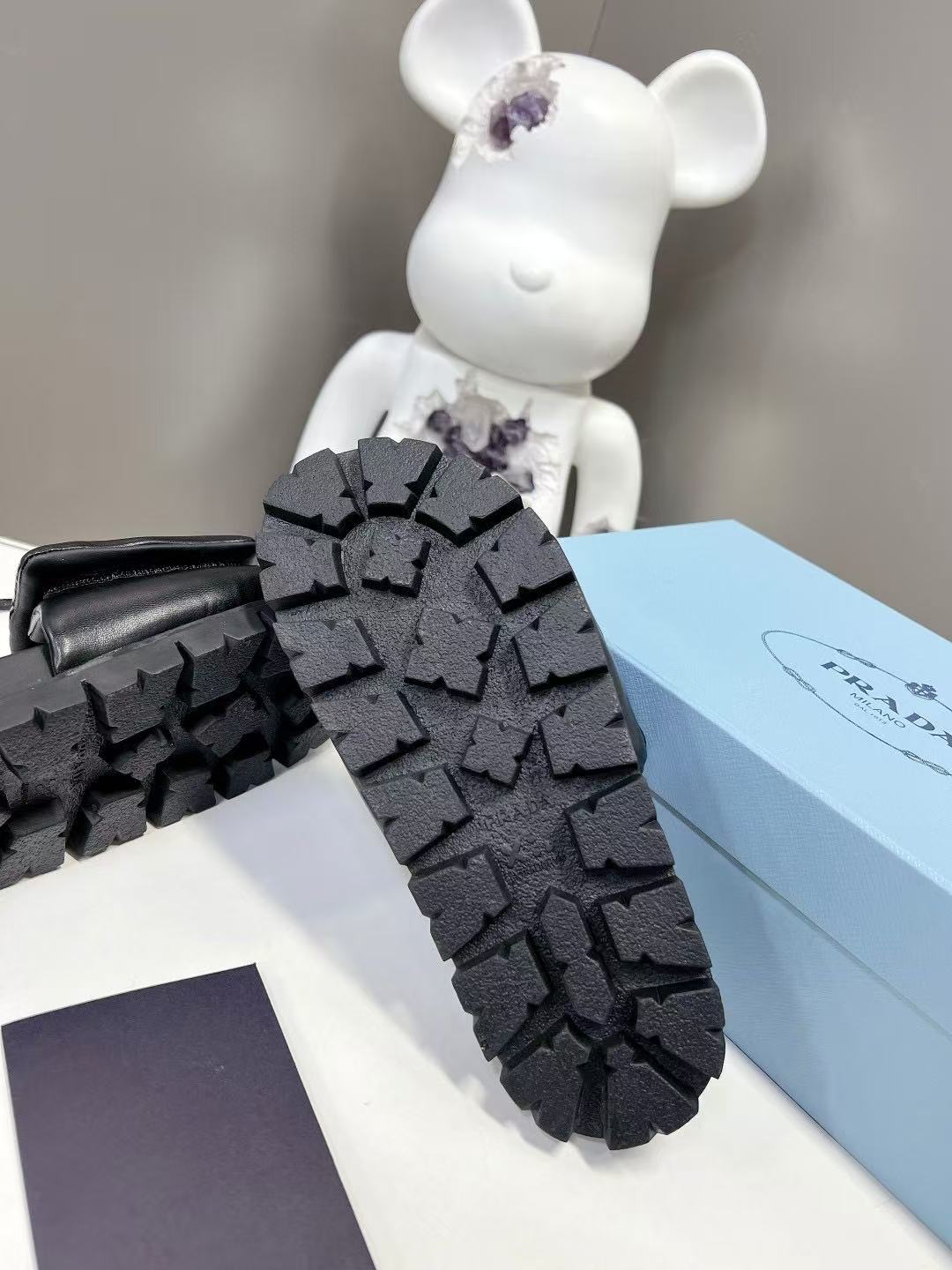 Prada sponge slippers