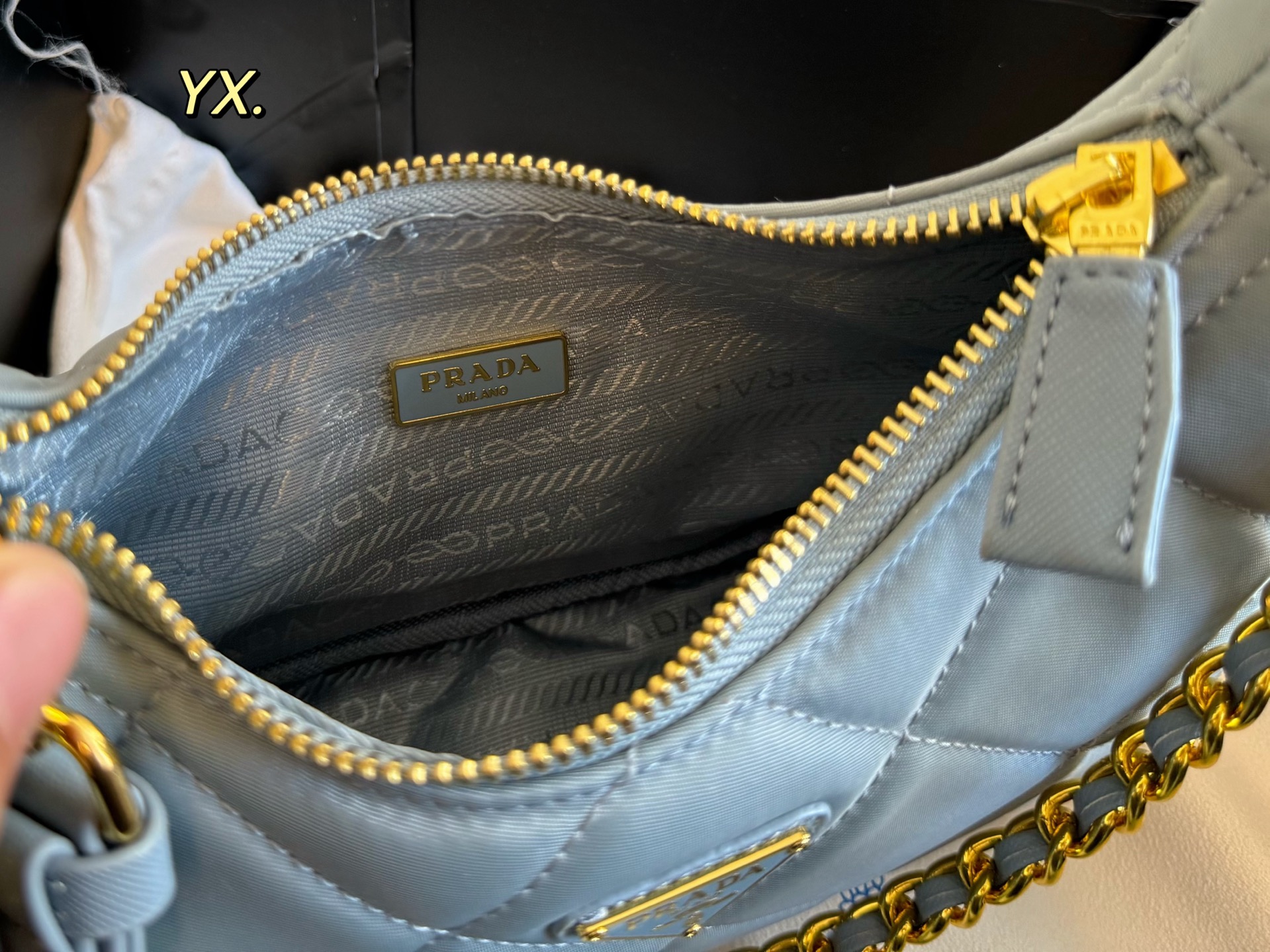 PRADA rhombus chain shoulder bag